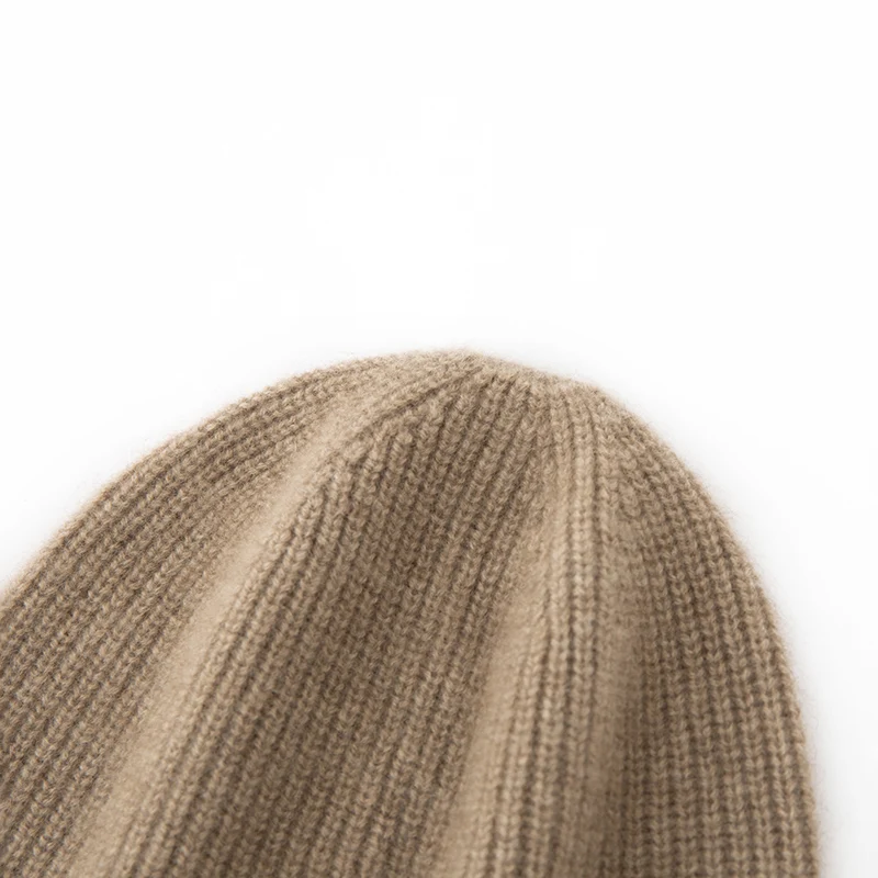 Men's Cashmere Hat A-Class 100% Pure Cashmere Hat Men's Autumn and Winter Knitted Warm Cashmere Hat Simple Casual Cold Hat