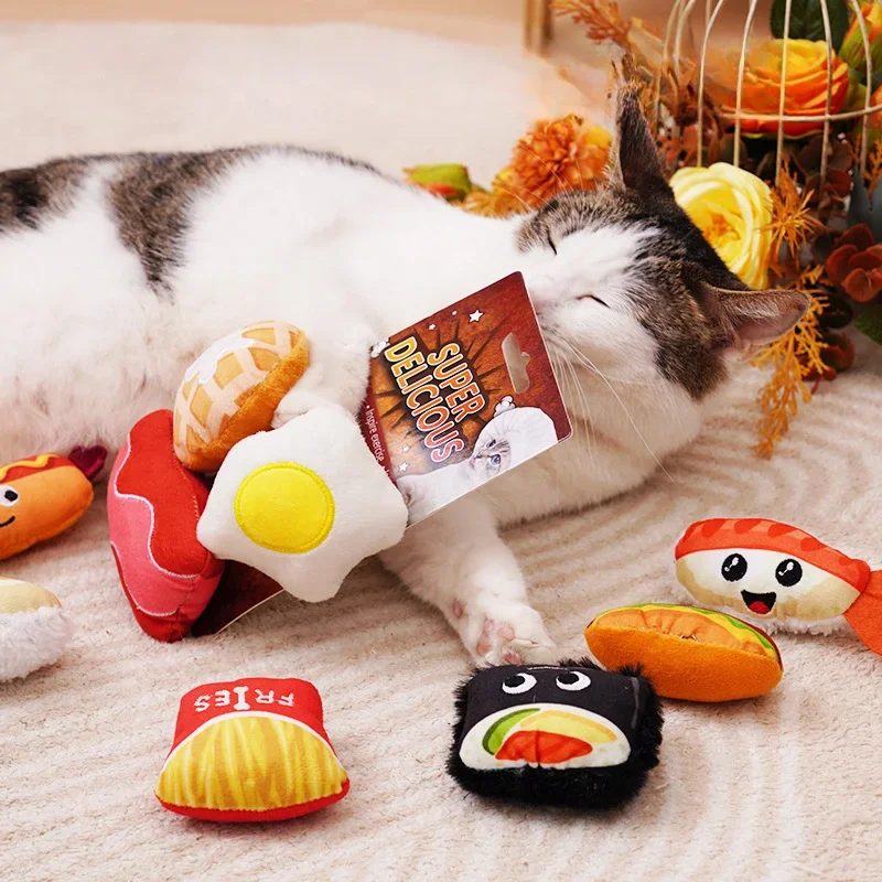 Catnip Toys Bite Resistant Plush Cat Toys for Young Cats Self Entertaining Pet Supplies