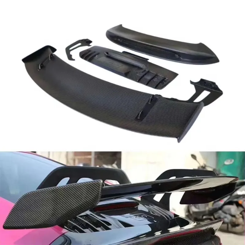 Yiku Dry Carbon Rear Spoiler Tail Wing Premium 911 992 Car Body Kit Components Perfect Fit Upgrade Accessories Top Wing
