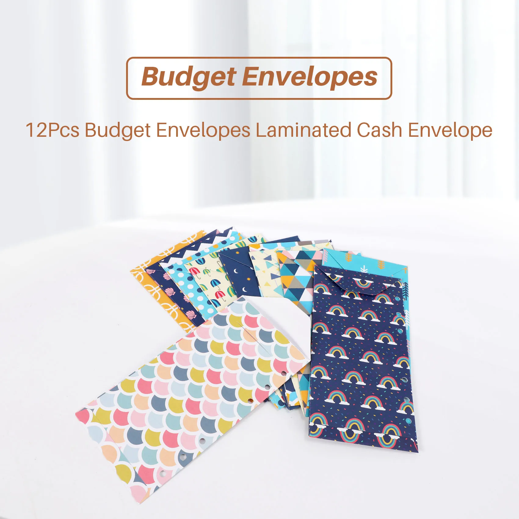 24 Pieces Budget Envelopes A6 Binder Pockets for Cash Envelope System,Budget Planner,Cash Envelope Wallet with Stickers