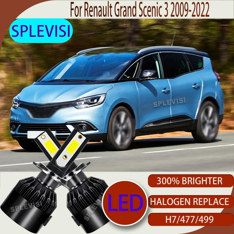 

LED Headlight Bulb Fan Cooled Long-Range Vision For Renault Grand Scenic 3 2009 2010 2011 2012 2013 2014 2015 2016 2017-2022