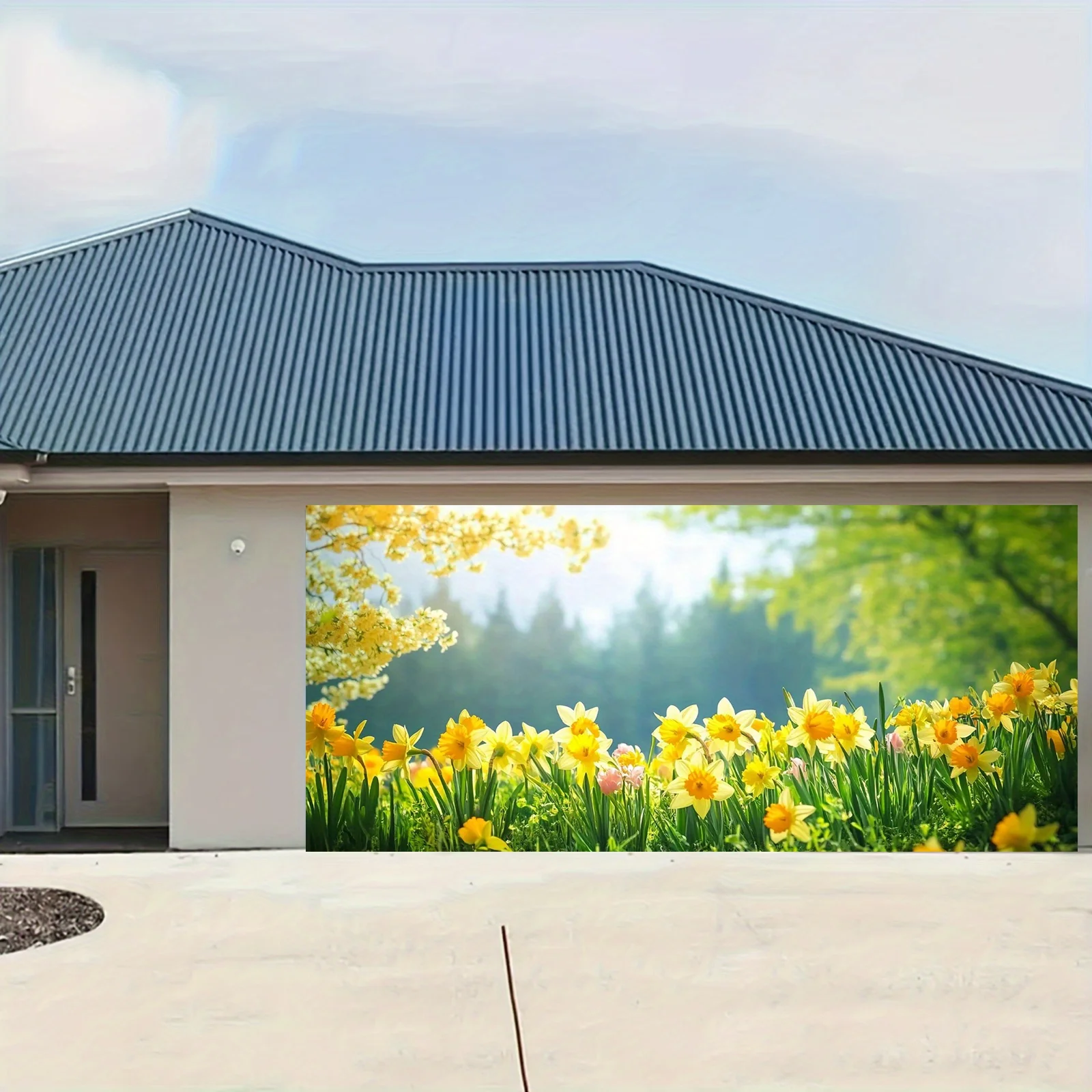 لافتة باب المرآب Spring Narcissus - ديكور داخلي وخارجي متعدد الوظائف #2