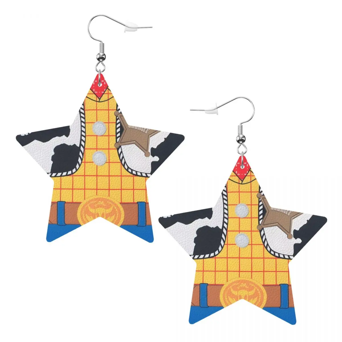 

Custom Drop Dangle Earrings Toy Story Manga Leather Teardrop Earrings PVC Leather for Gifts Dainty Jewelry