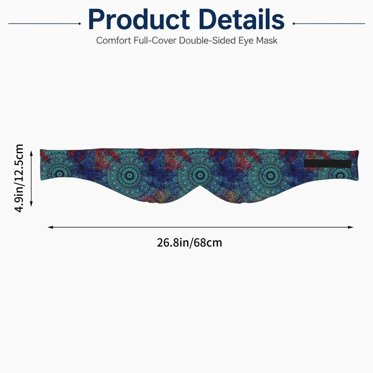 Picture 6: Bohemian Passion Mandala Zen Yoga Meditation sleep mask Portable Eye Cover for Girls Boys Home Sleeping Party Eyeshade eyepatch
