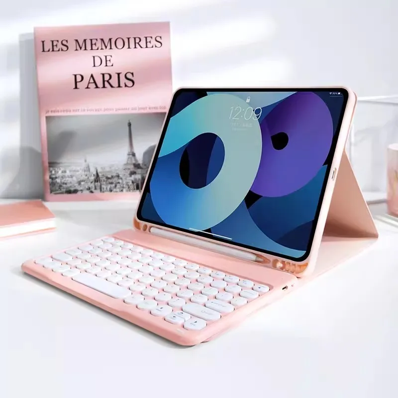 

Чехол с клавиатурой для Samsung Galaxy Tab A11 2025 8,7 дюйма SM-X133 X135, беспроводная съемная магнитная клавиатура-мышь с держателем для карандашей