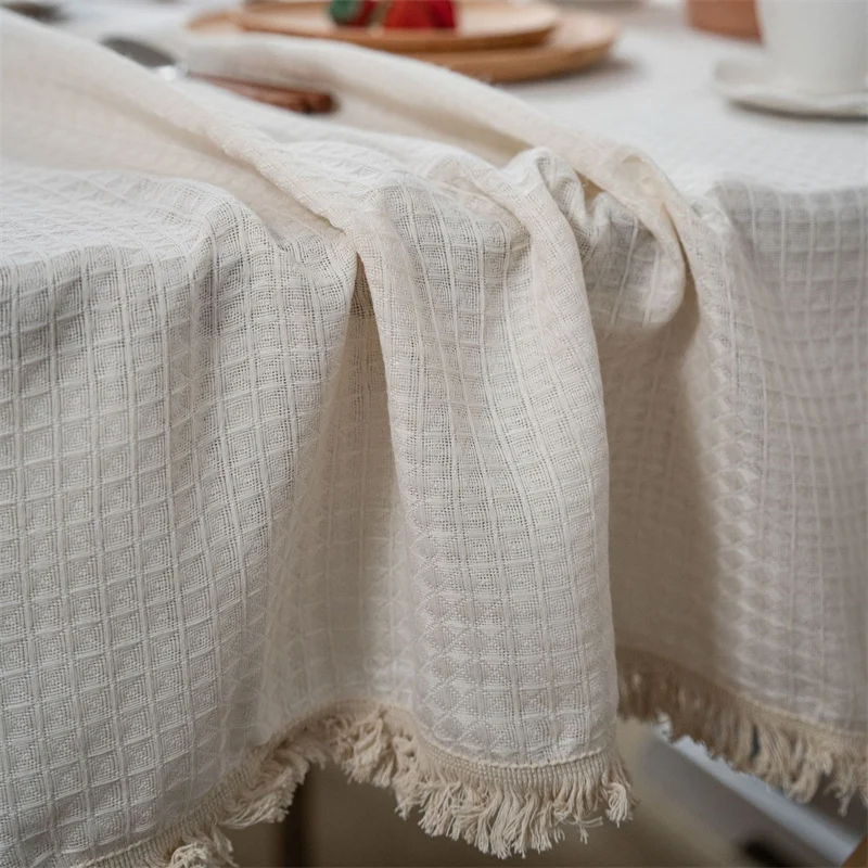 

Linen Tablecloth Lace Rectangular Tablecloth Coffee for Living Room Table Cover Mat Furniture Home Decorative Mantel Mesa Nappe