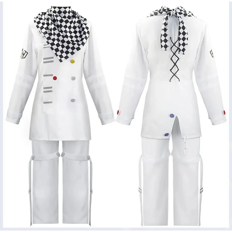 Anime danganronpa kokichi oma cosplay traje branco dos homens calças de manga longa halloween carnaval traje engraçado xc6767