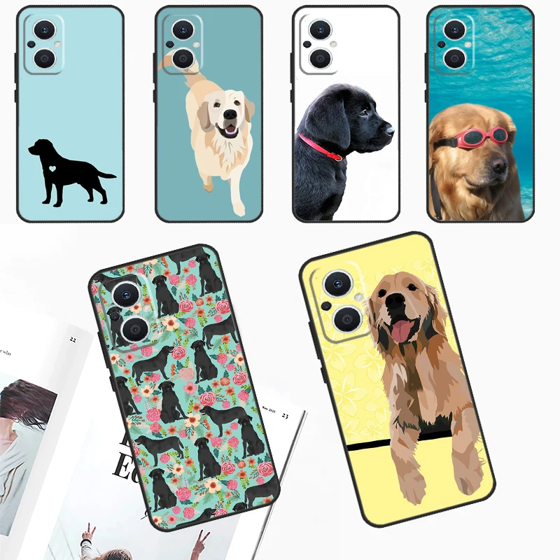 Cartoon Golden Retriever Dog Case For OPPO Reno 8 10 Pro 4Z 5Z 8T 4 5 6 7 Lite OPPO Find X6 Pro X3 X2 Neo X5 Lite Cover