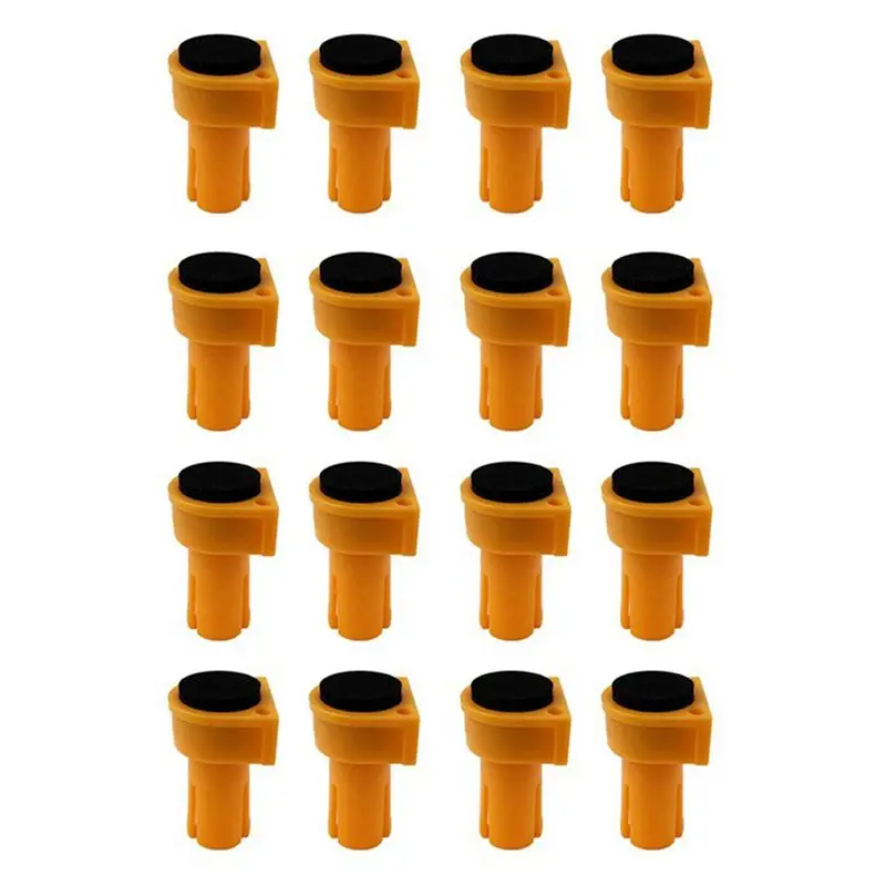 [NEWA64Z!】 16Pcs Bench Dogs,Bench Dog Clamps Non Marring Bench Dogs With Grommet Bench Brake Inserts For 20Mm Dog Holes Easy To