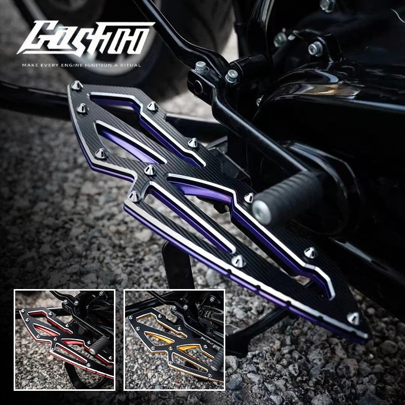 

STLF GASHOO Aluminum Footboard Pegs for Rider/Passenger-Motorcycle Foot Controls for Touring/Softail Retrofit/Upgrade