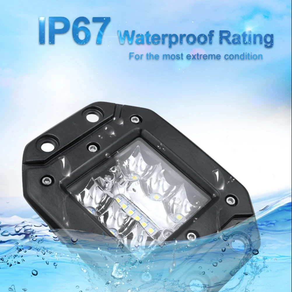 5inch Car Flush Mount LED Work Light Bar OffRoad 12V 24V Spot Flood LED Light 9-36V 39W 6000k Super Bright For ATV Truck