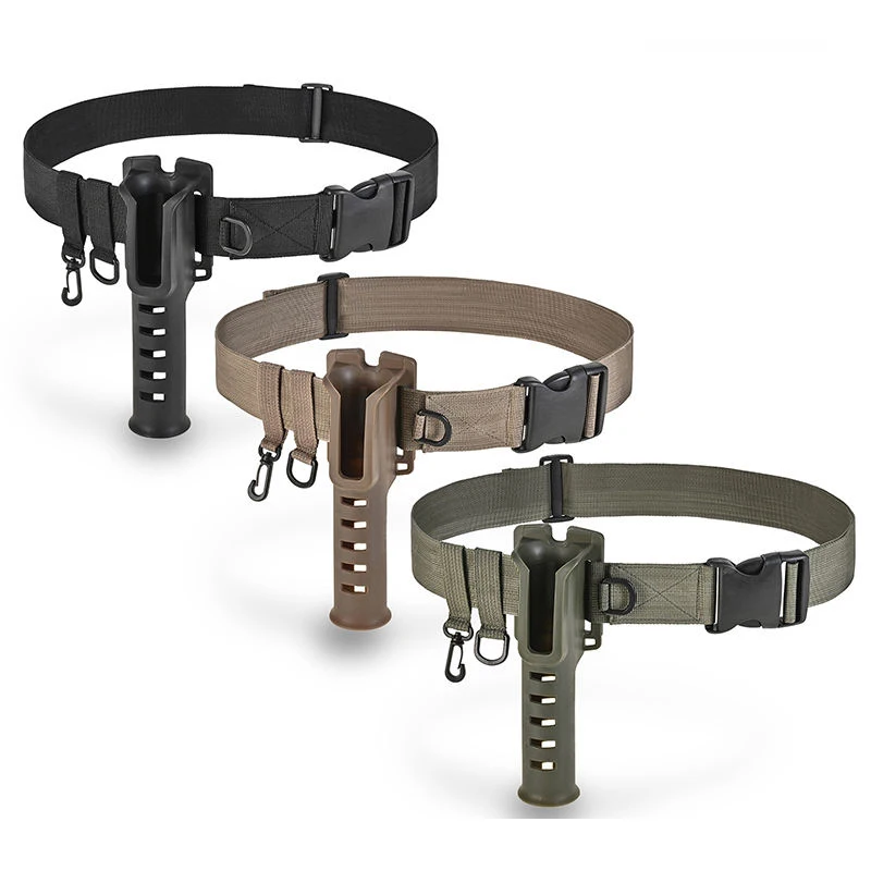 

Belt Fishing Pole Holder Adjustable Belt Outdoor Bait Fishing Tool Rotary Casting Pole Holder Fishing