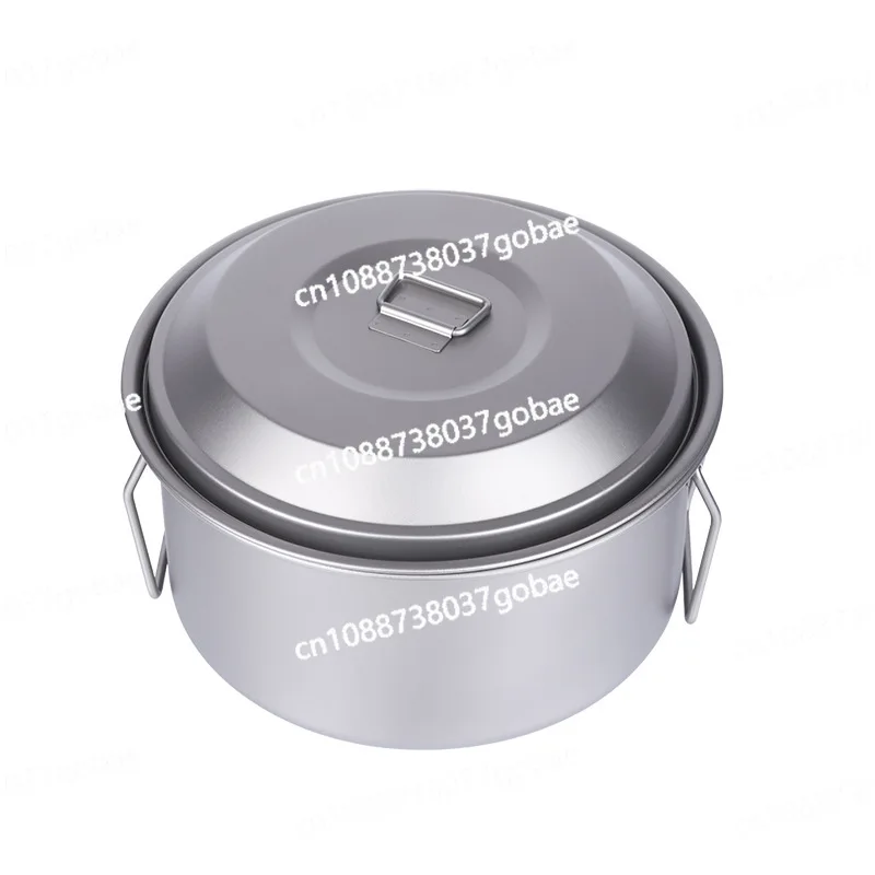 

Pure Titanium Outdoor Steamer, Large Capacity Soup Pot, Camping Pot, Non Alloy Titanium Pot, 2.8L Tourism Camping Special