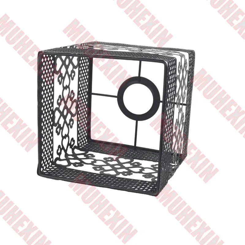 Metal Iron Lamp Shade Only Square-shaped for E27 Lamp Holder Openwork Design