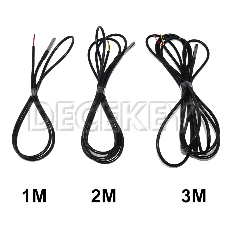 Stainless Steel Waterproof DS18b20 1/2/3M Thread Temperature Probe Temperature Sensor 18B20 Cable For Arduino image 2