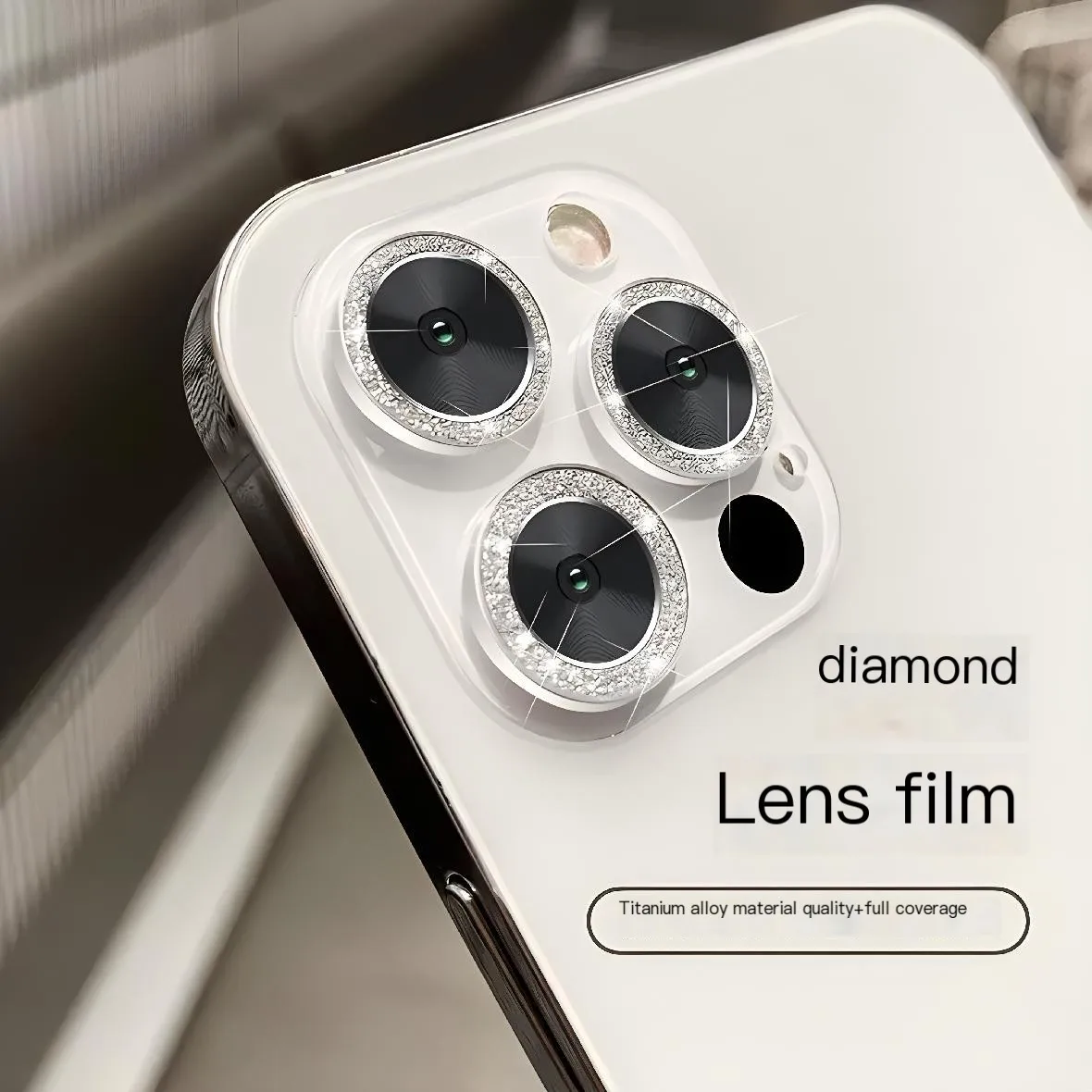 2-3Pcs Bling Metal Glass Camera Lens Protector For IPhone 15 14 12 11 16Pro Max Plus 13 Mini 15Pro 14Pro Women Ring Lens Cover