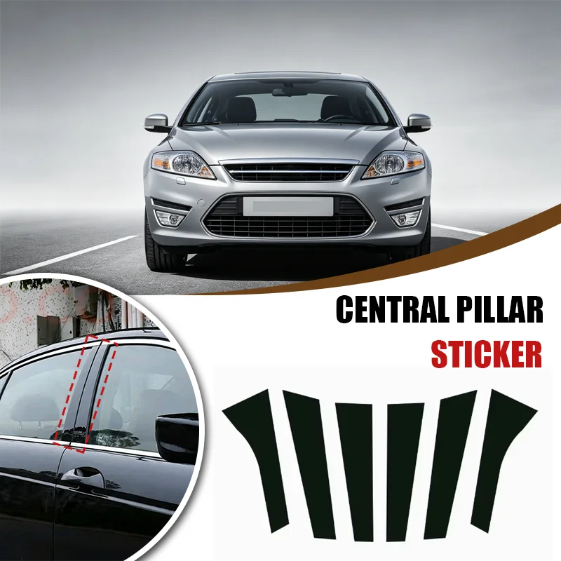 

For Ford Mondeo MK4 2008-2012 2009 2010 2011 Carbon Fiber Window Door Column Deal B C Pillar Post Cover Trim Sticker