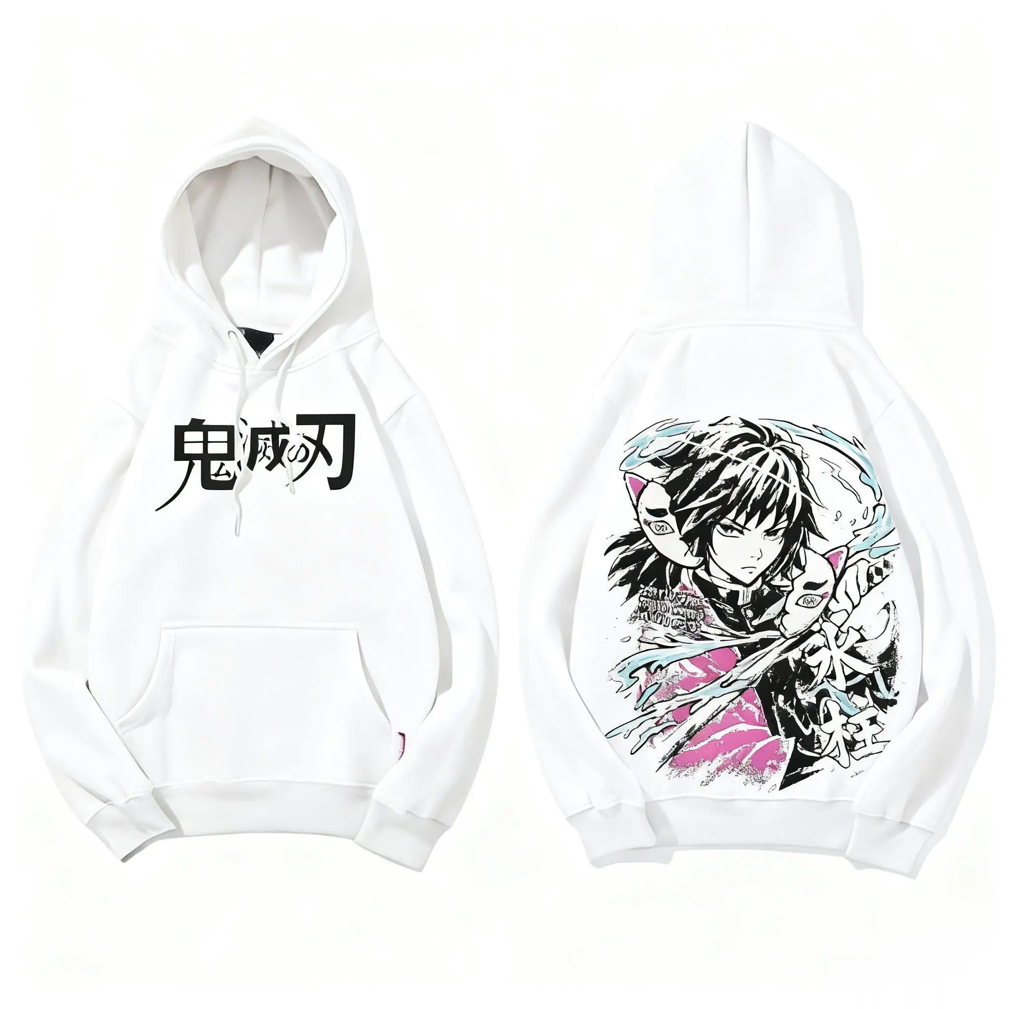 デーモンスレイヤー善逸阿賀津マフラー男性女性アニメコスプレスウェットシャツ秋冬カジュアルプルオーバー綿ストリートトップス Y2k