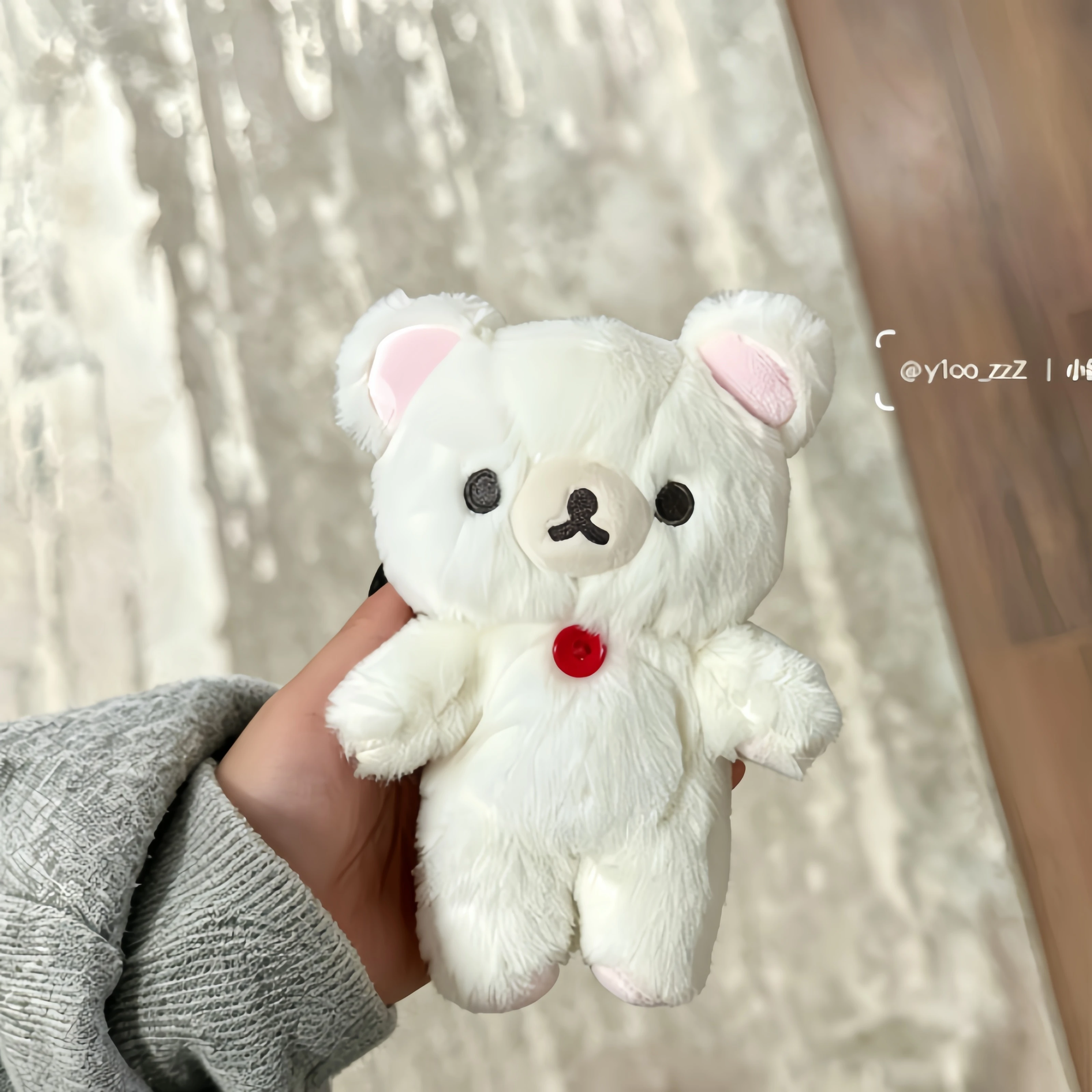 

Rilakkuma Korilakkuma Plush Plush Pillow Toy Long Haired White relaxed Bear Super Soft Cartoon Cute Stuffed Animal Kids Gift