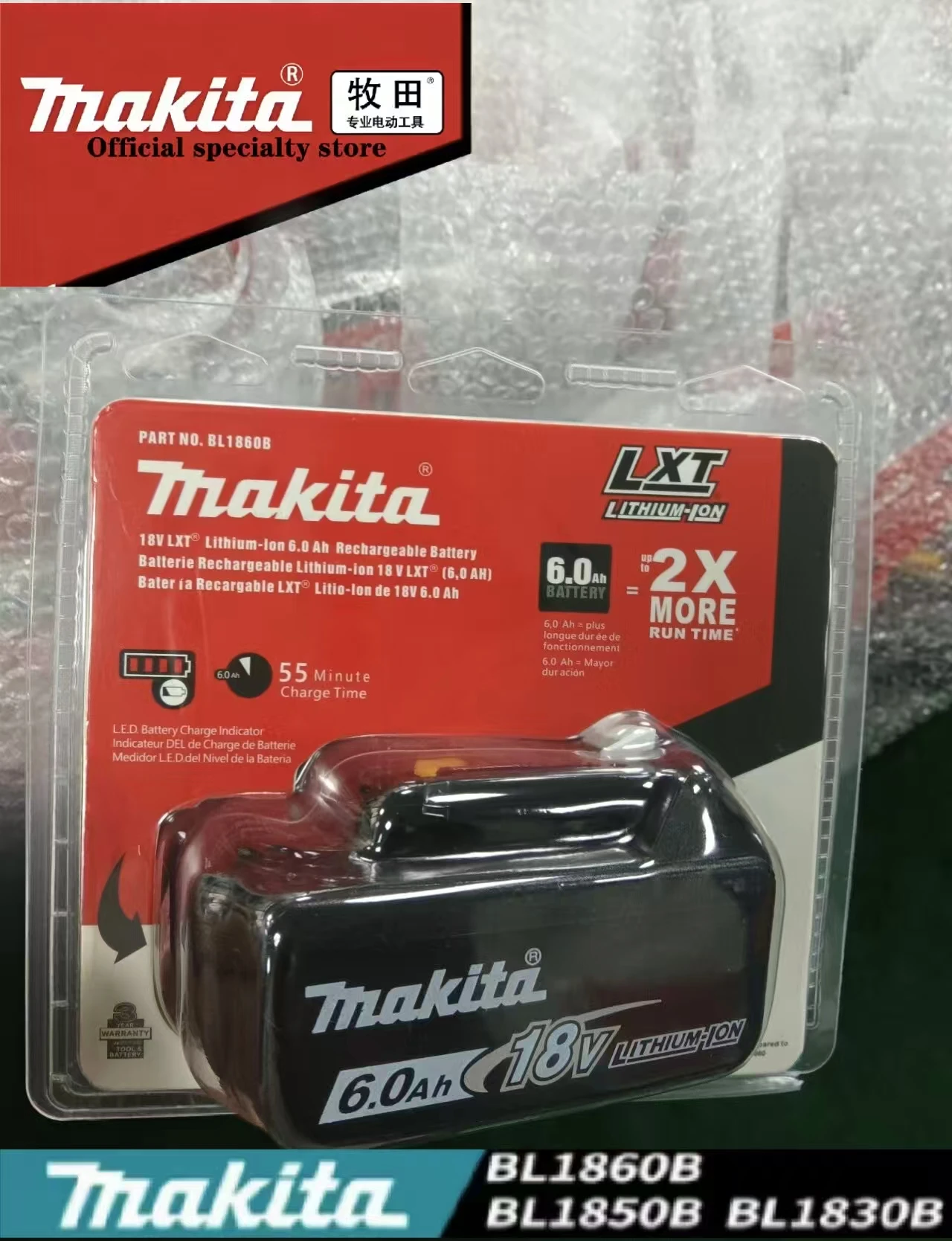 

Original Rechargeable Battery For Makita 18V 6.0Ah 9.0Ah LED Lithium-ion LXT BL1860B BL1860 BL1850 BL1830 Power Tools