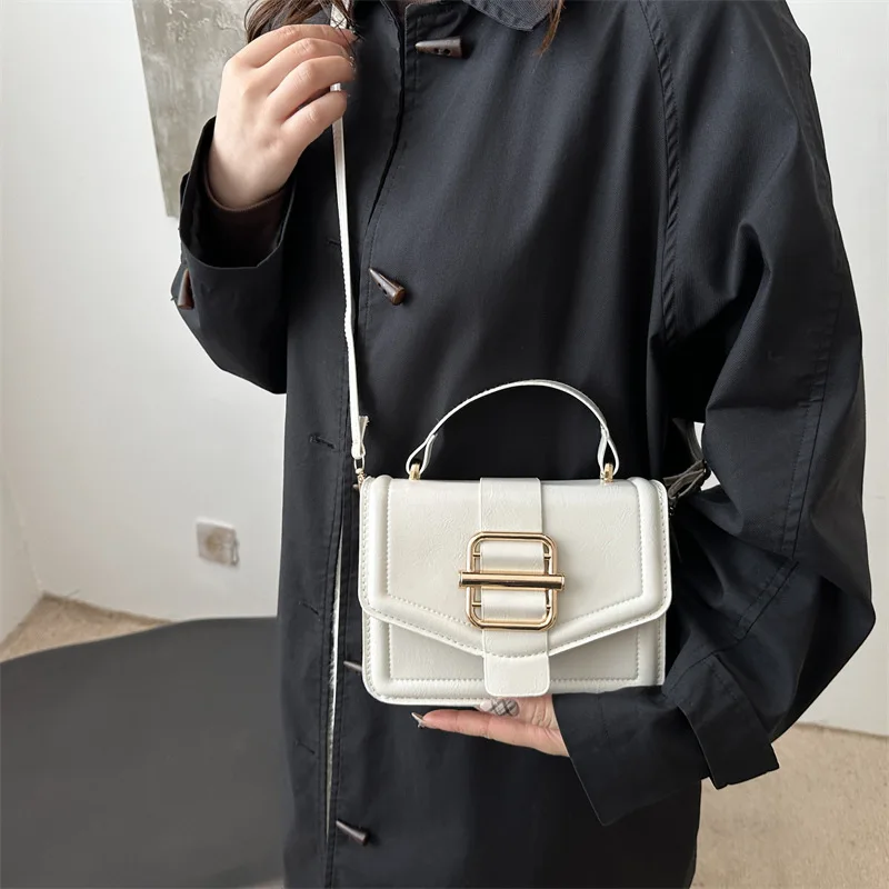 

Spring Summer Square Bag Minimalist Shoulder Purse for Women Vintage Crossbody Tote Versatile Bag Chic Top Handle Bag​