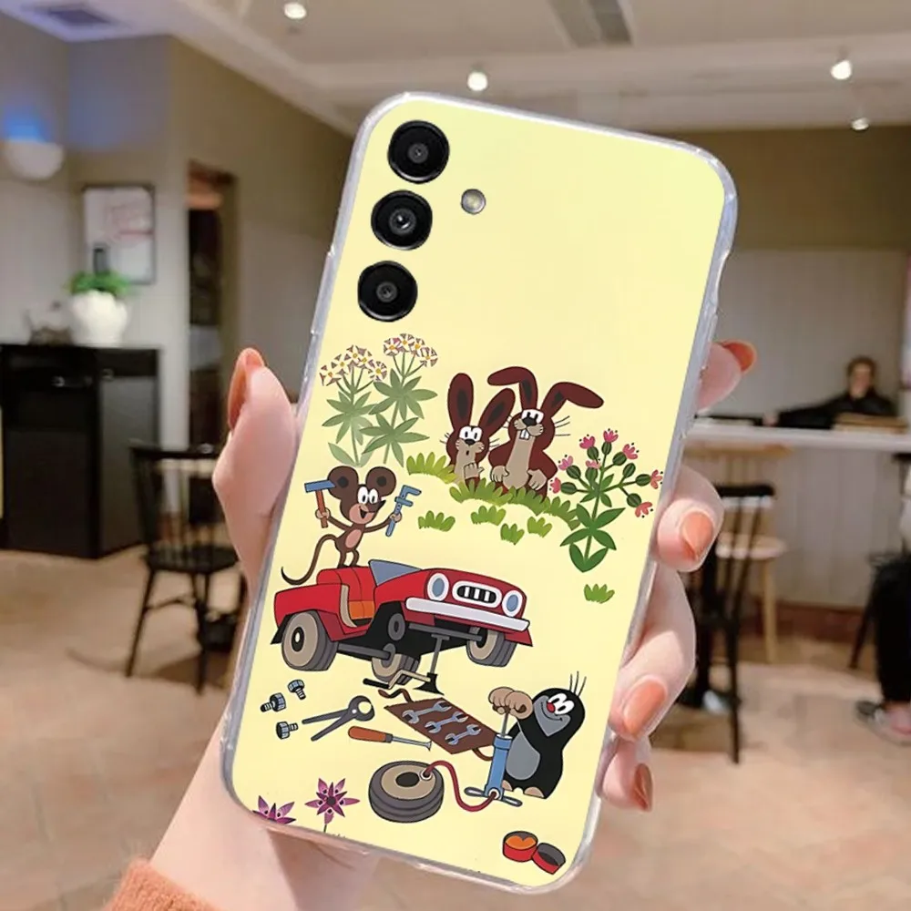 Cartoon Classic Krtek A Kalhotky Phone Case For Samsung Galaxy A52 A12 A51 S21 Edge S22ULTRA S23 S20LITE Plus Ultra Black Cover