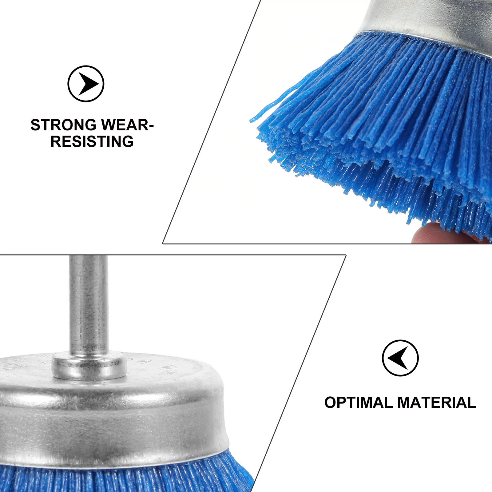 3Pcs Polishing Brush Polishing Wheel Grinding Tool Rust Removal Oxide Layer Cleaning Abrasive High Efficiency Grinding Brush