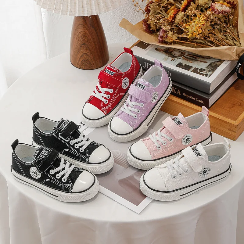 

Boys Girls Flat Cloth Shoes Children's Classic Canvas Shoes Students Casual Sneakers Kids Outdoor Sports Sneakers Comfortable