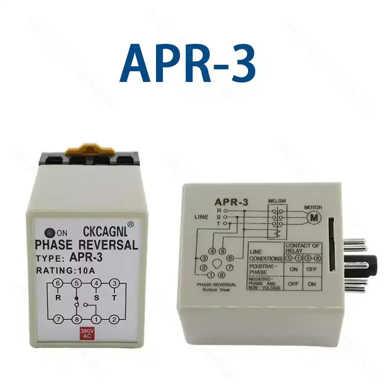 Phase sequence protection relay APR-3 APR-4 Three-phase motor phase loss and reverse power protection device 10A 380V