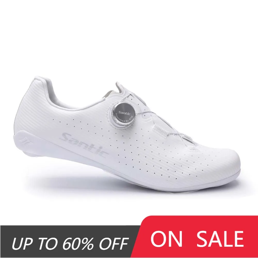 

Santic/мужская велосипедная обувь, подошва из углеродного волокна, обувь для шоссейного велосипеда, женская дышащая катушка ATOP, система шнуровки с ручкой WZS24043