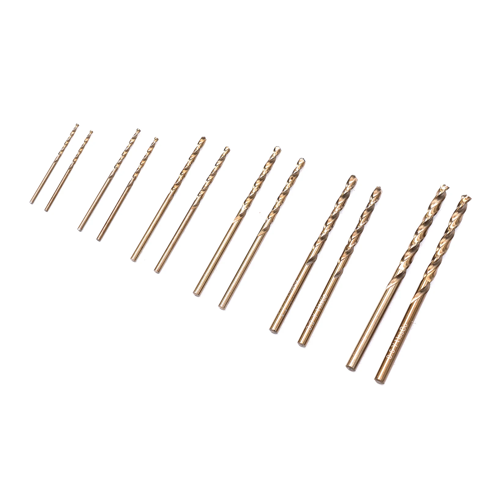 12 pz/set HSS M35 Punta da trapano al cobalto da 1mm a 3.5mm Punta da lavoro per piastrelle di vetro metallo cemento Punte da trapano professionali per muratura in acciaio inossidabile