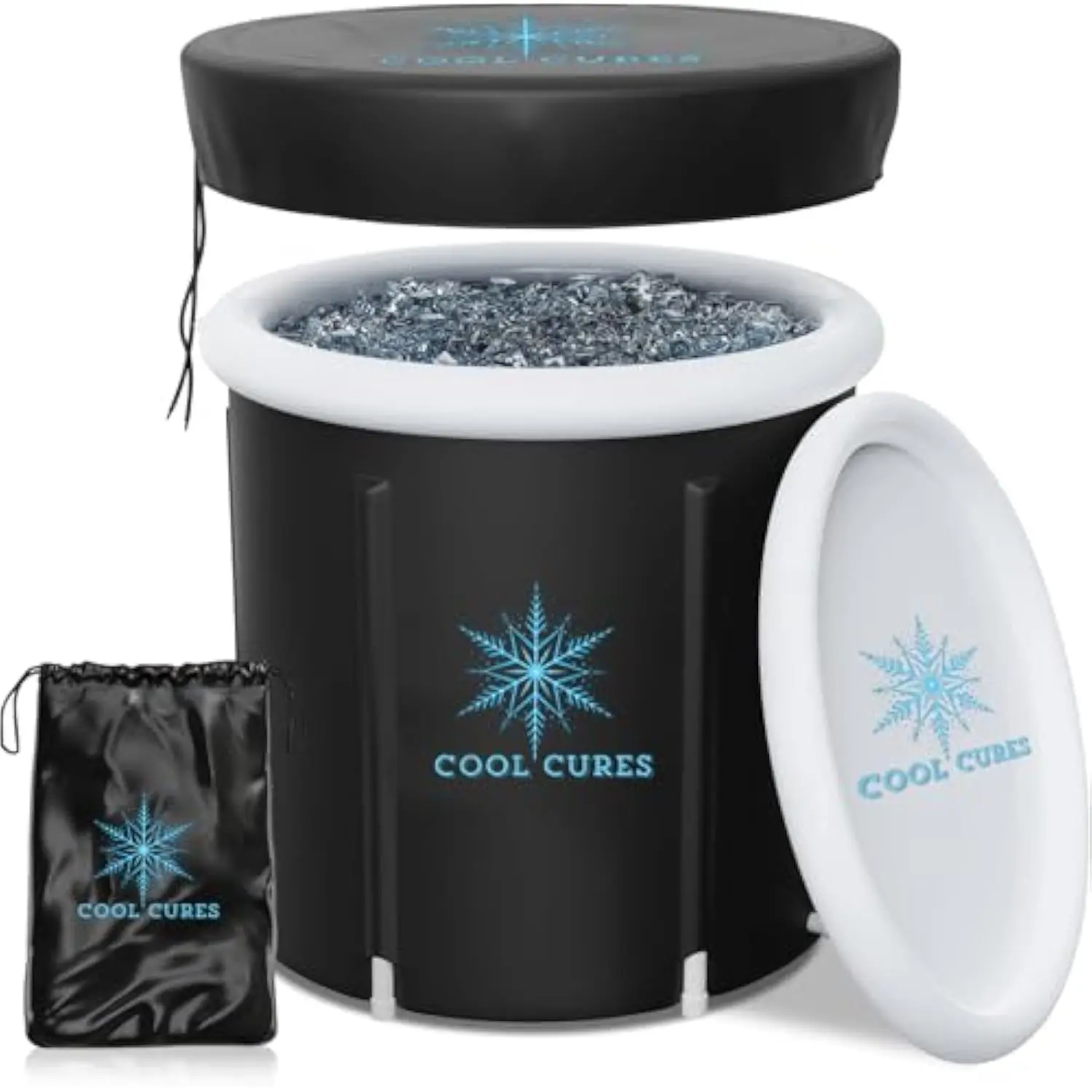 Bañera de hielo portátil XL para atletas, bañera de inmersión de hielo de 105 galones, recuperación y terapia de calor/frío, fácil configuración, L