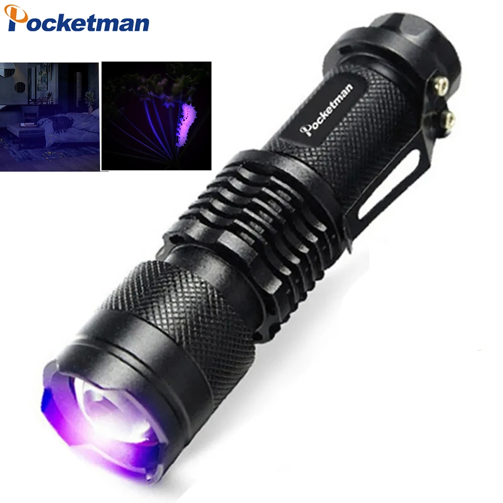 UV Flashlight UV Light Flashlight 395nm Black Light Flashlight Mini Blacklight Torch for UV Resin Glue Curing Pet Urine Stain