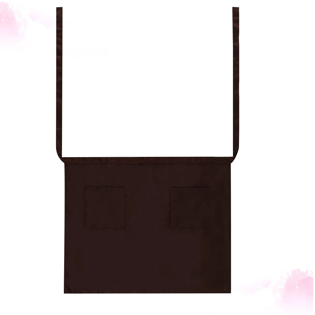 

Waterproof Apron Half Aprons for Women Waist with Pocket Pockets Server Short Restaurant Bust