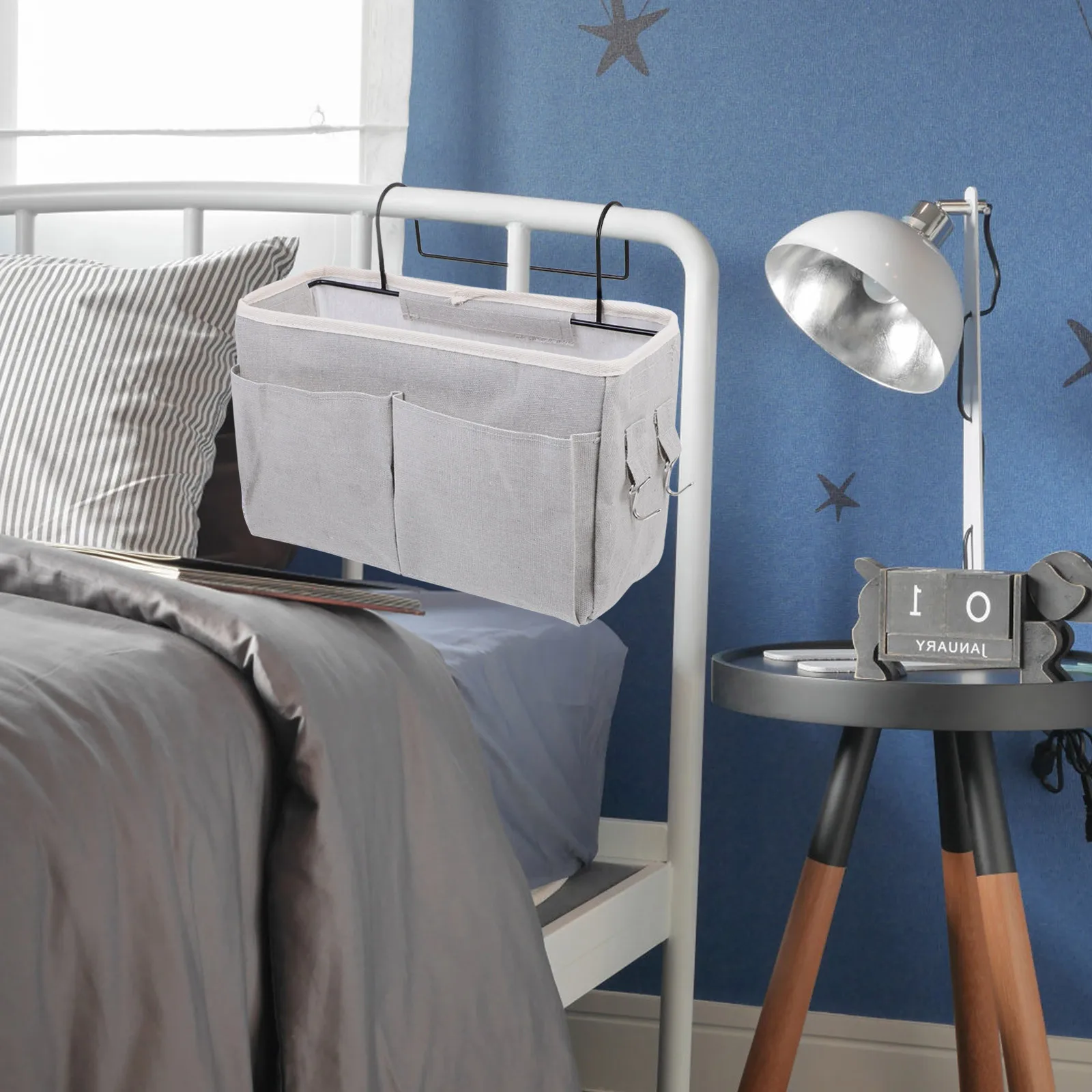 

Bedside Storage Pouch Hanging Dorm Organizer Bag for Bedroom Bathroom Kitchen Easy Access Pouch for Earphones Bottles Cleaning