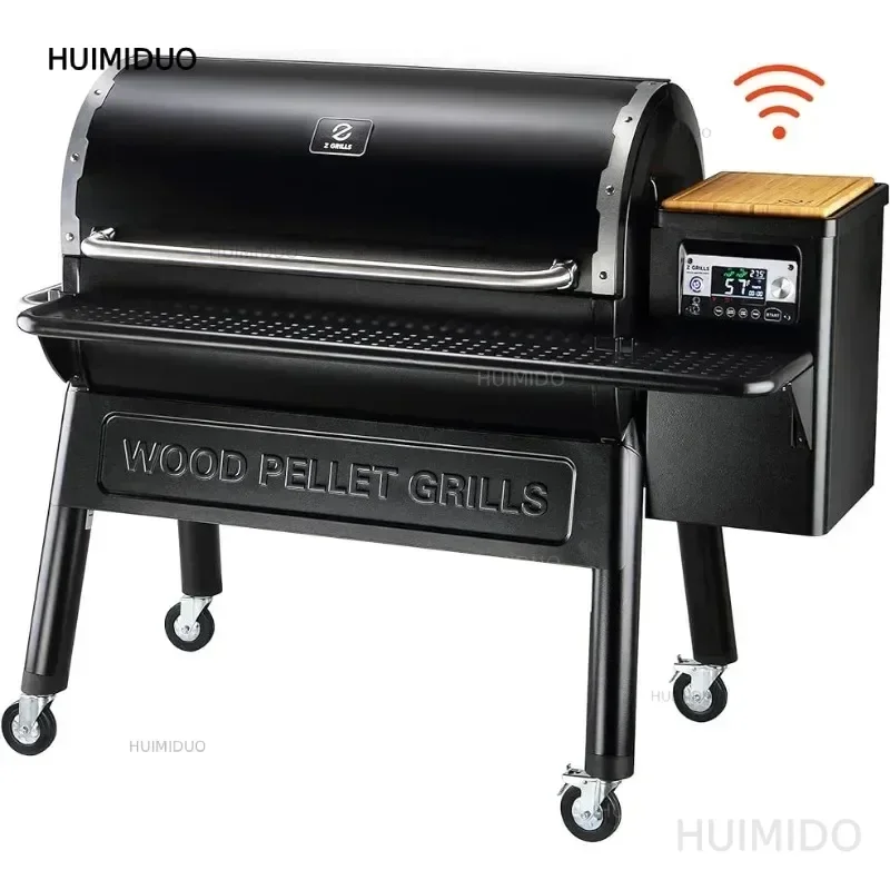 Z GRILLS Smoker with Controller, 1068 sq. in Cooking Area with Wi-Fi, Black Wood Pellet Grill