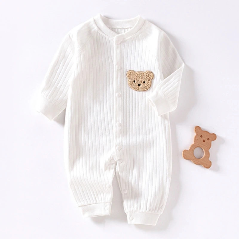 Cartoon Bear Jumpsuit Anti-Static Baby Romper Bodywear Outfit Infant Shower Gift