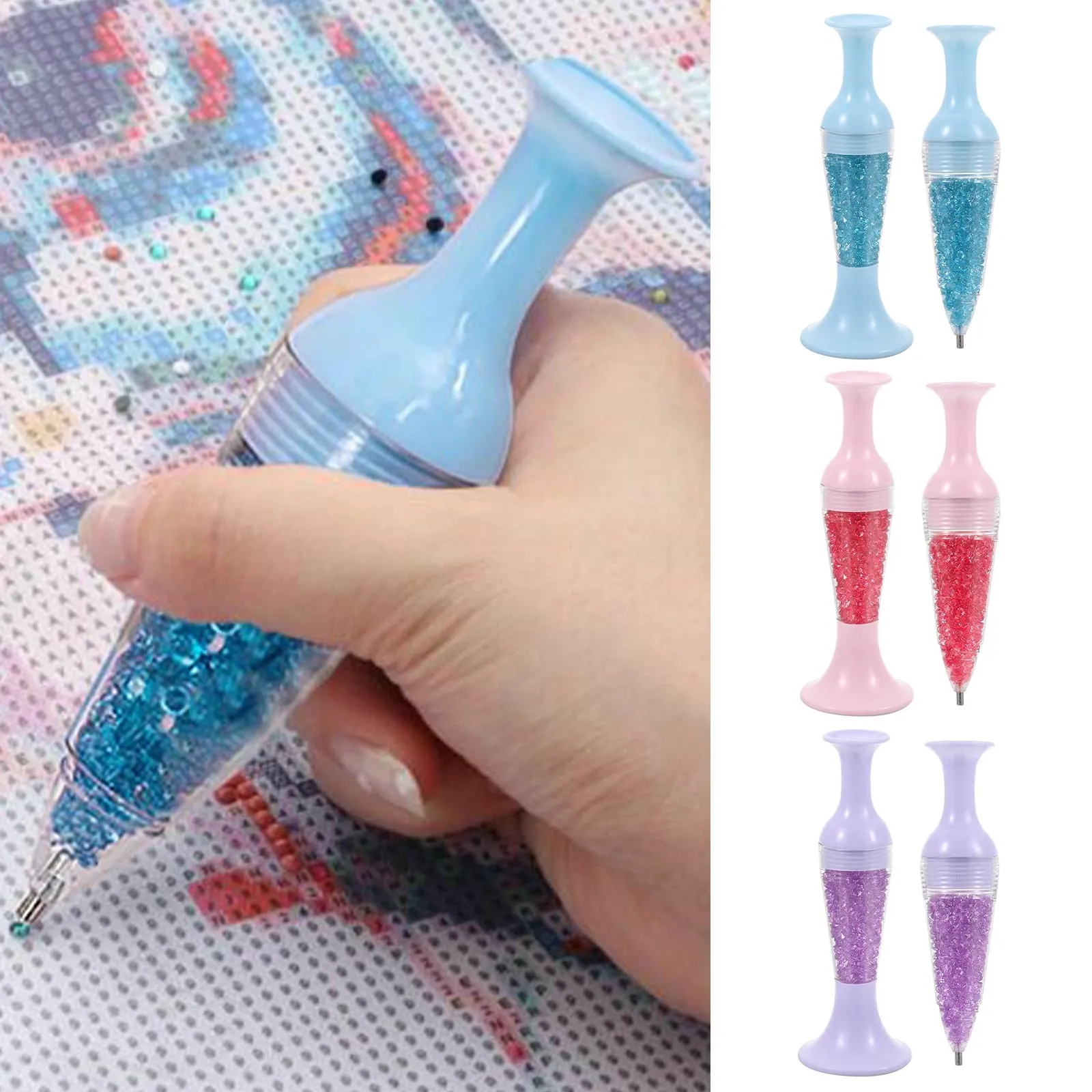 Diamond Art Pen Diamond Art Painting Pen Flower Pot Shape Point Drill Pen Diamond Art Painting Kits Diamond Dotting Tool for Art