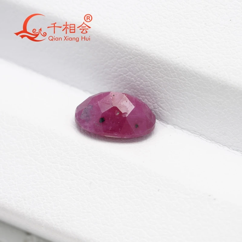 روبي طبيعي 2.4 قيراط شكل بيضاوي قطع فاخرة لون أحمر عتبة ديكور أحجار كريمة مفكوكة هدية معتمدة من قبل GRC