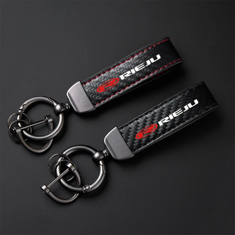 High-Grade Carbon Fiber Motorcycle Keychain Holder Keyring For Rieju Accessories