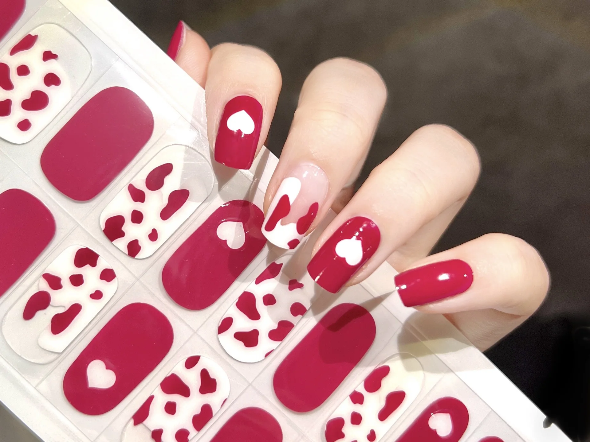 20 Tips Ins Style Full Curing Baking-free  Long Lasting Gel Nail Art Stickers  Full Cover  Gel Nail Patch