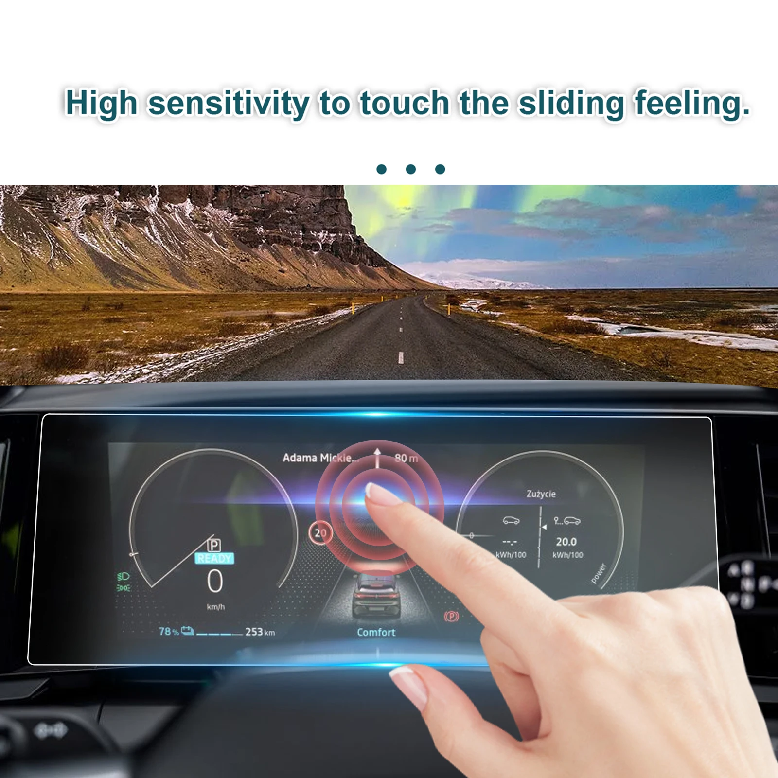 LFOTPP Nano-Displayschutzfolie für Renault Megane E-Tech/Austral, Auto-Navigationsinstrument-Display, Renault Megane Zubehör – Detail 10