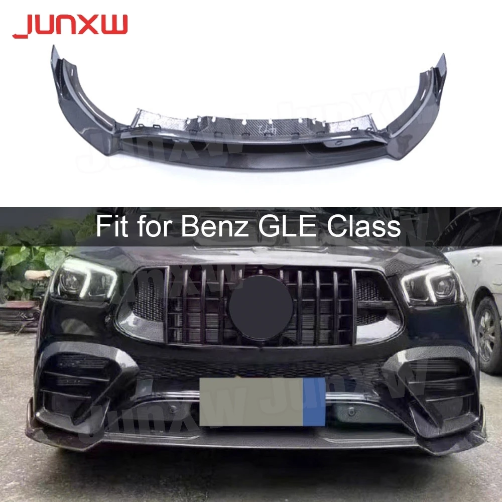 

for Benz GLE Class W167 GLE63 AMG SUV 21-23 Front Bumper Lip Spoiler Body Kits Cars Accessories Carbon Fiber Lip Chin Guard FRP