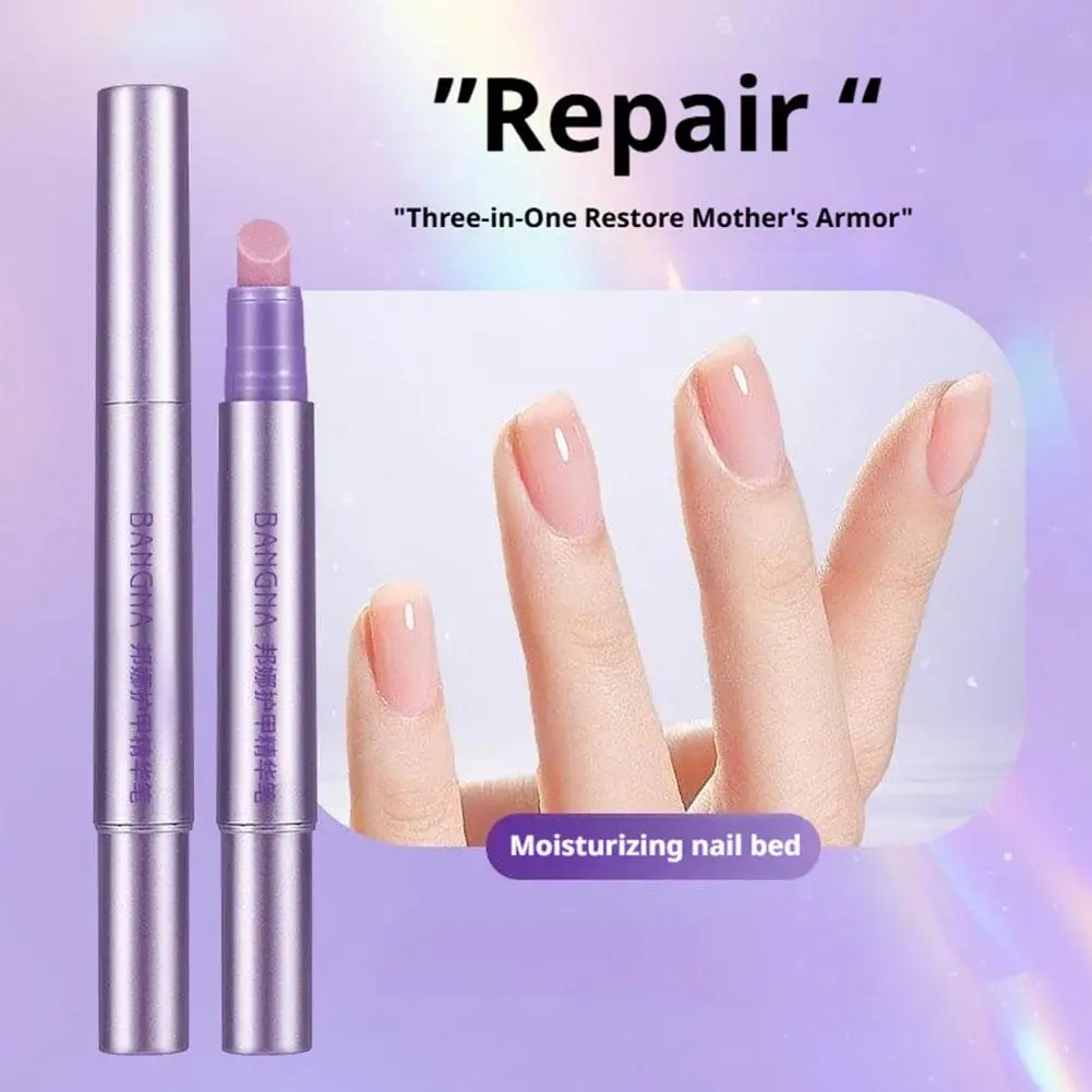 3 in 1 Feet Nails Treatment Finger Care Serum Nail Pen Mild Formula No Irritating Ingredients Protect Fragile Nails