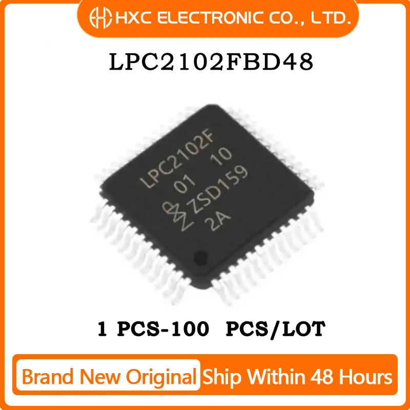 LPC2102FBD48 Brand New Original IC MCU 16/32BIT 16KB FLSH 48LQFP LPC2102FBD48