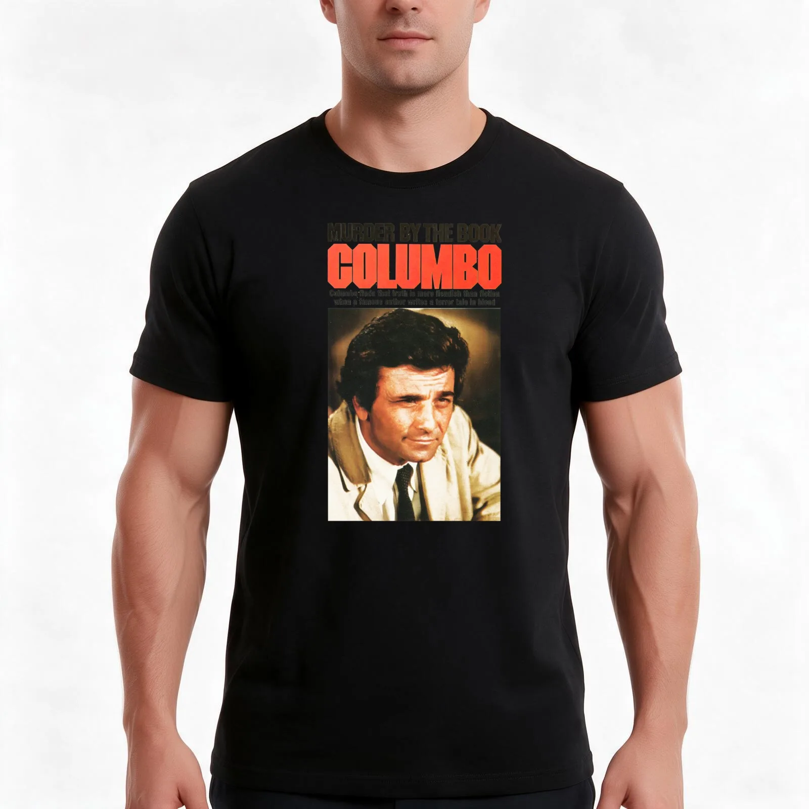 Columbo T-Shirt, Summer Casual Cotton Tee, Oversized Streetwear Tops, Vintage Graphic Print, Loose Fit Short Sleeve, 100% Cotton