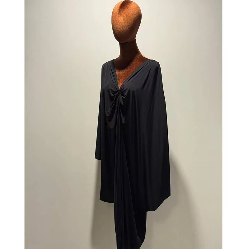 فستان رقص لاتيني جديد للنساء nV رقبة بدون أكمام فستان غير منتظم ملابس أداء فساتين ممارسة فستان الحفلات المسائية DNV25321