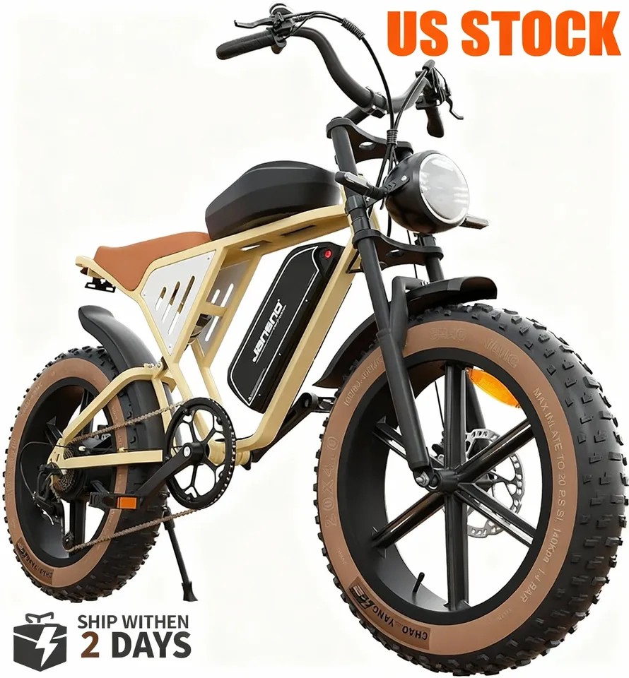 Dual Battery Electric Mountain Bike 48v 750w Motor 7 Speed E-bike For Adult