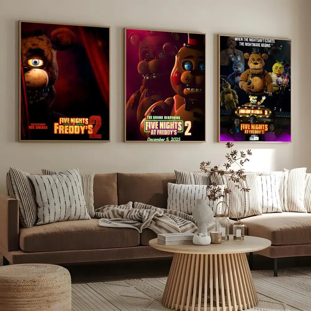 Game Fnaf Five-nights-At-Freddys Classic Poster Print Wall Art Pictures Canvas Painting Living Room Bedroom Home Decor