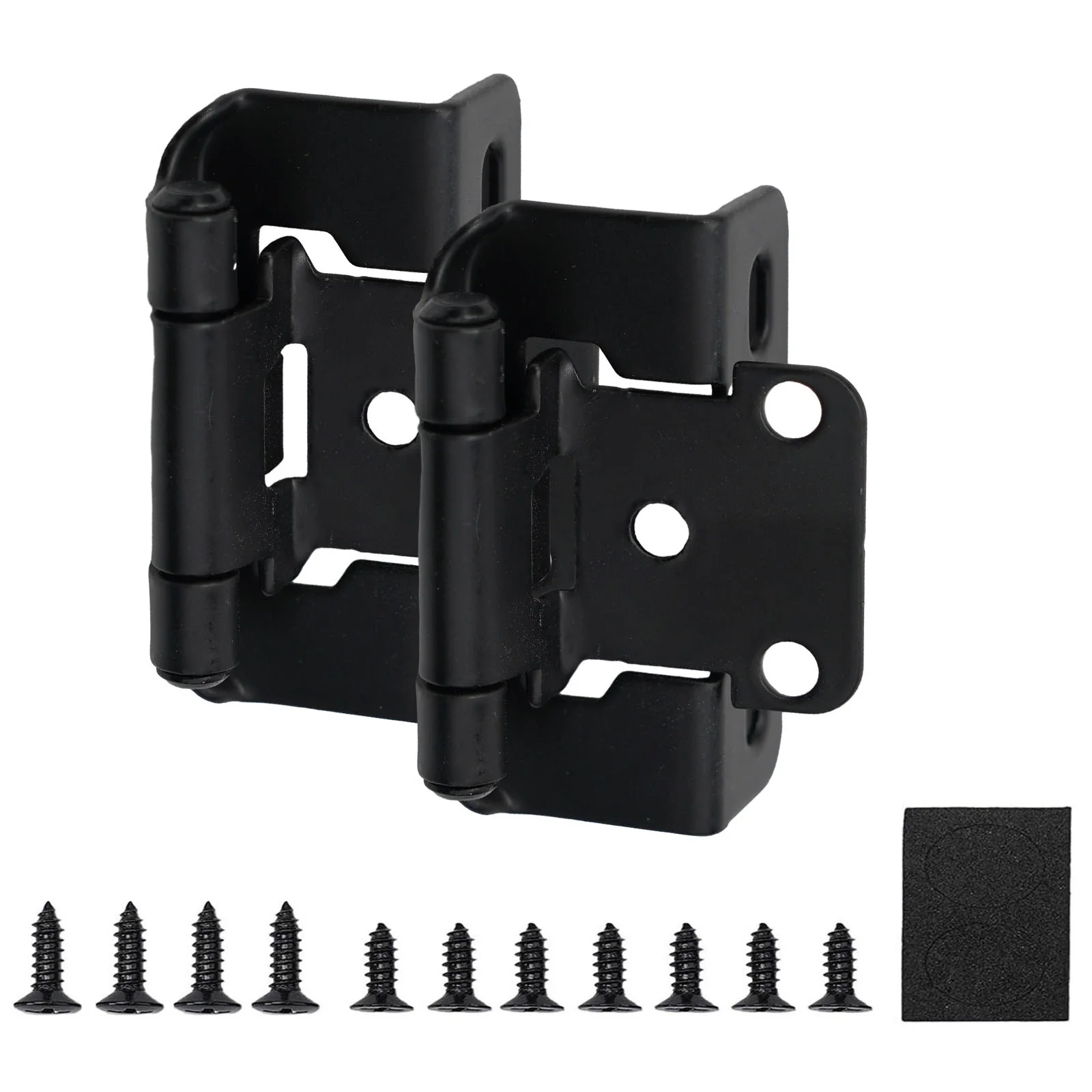 1/2 Inch Overlay For Semi Partial Wrap 12inch Cabinet Hinges Self Closing for Kitchen Cabinet Doors with Mount Hardware